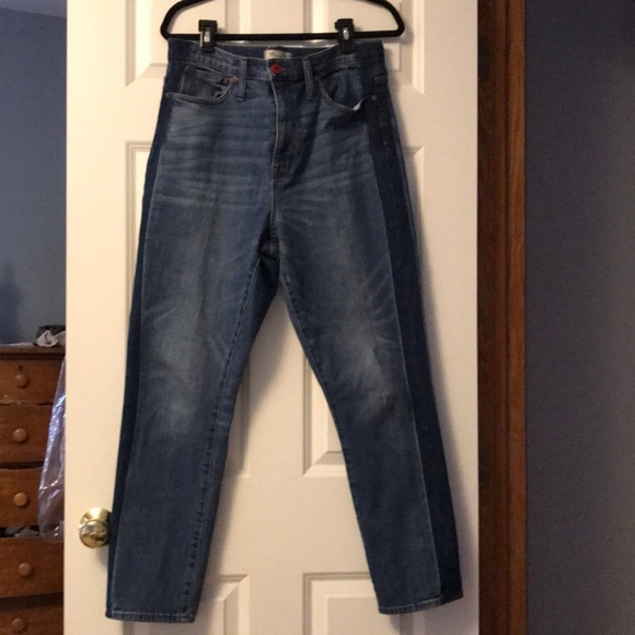 Madewell High-Rise Slim Boyjeans with Stripe - Picture 2 of 7